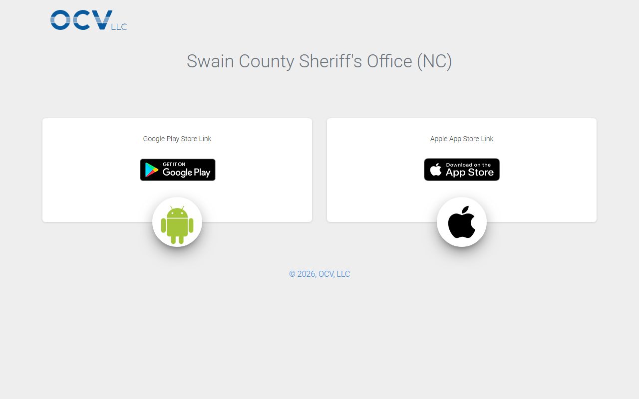 Swain County inmate records sheriff app listing